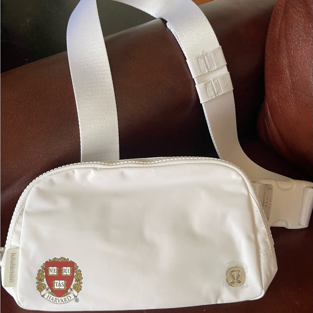 Lululemon White Crossbody Bag with Harvard Crest